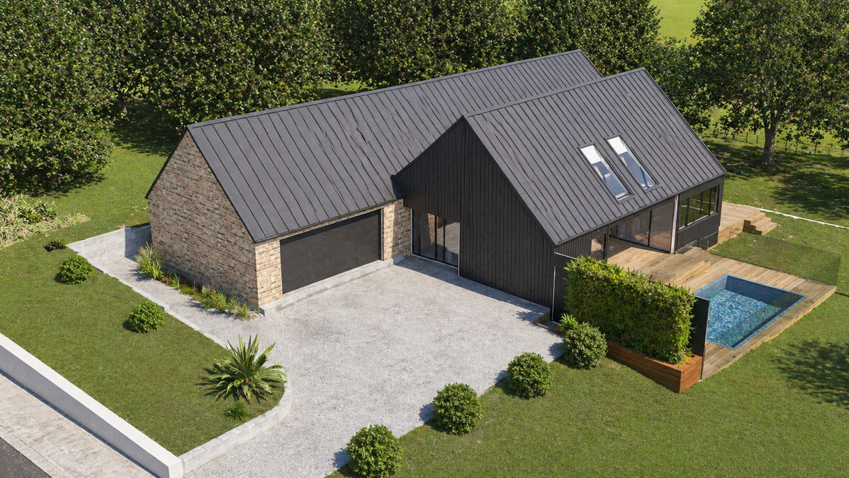 Drone View Wainui Estate by Nala Studio Architects